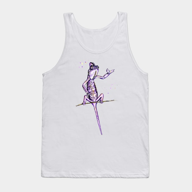 Chameleon Tank Top by victoriazavyalova_art